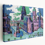 Abstract Expressionism – View of Dresden Cityscape Wall Art