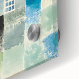 Modern Wall Art: Abstract Patchwork in Cool Tones – Tranquil Contemporary Decor