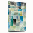 Modern Wall Art: Abstract Patchwork in Cool Tones – Tranquil Contemporary Decor