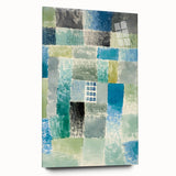 Modern Wall Art: Abstract Patchwork in Cool Tones – Tranquil Contemporary Decor