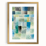 Modern Wall Art: Abstract Patchwork in Cool Tones – Tranquil Contemporary Decor