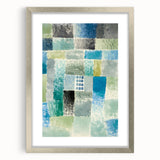 Modern Wall Art: Abstract Patchwork in Cool Tones – Tranquil Contemporary Decor