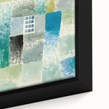 Modern Wall Art: Abstract Patchwork in Cool Tones – Tranquil Contemporary Decor