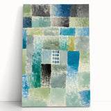 Modern Wall Art: Abstract Patchwork in Cool Tones – Tranquil Contemporary Decor