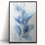 Acrylic Dining Room Artwork – Blue Botanical Framed Wall Print
