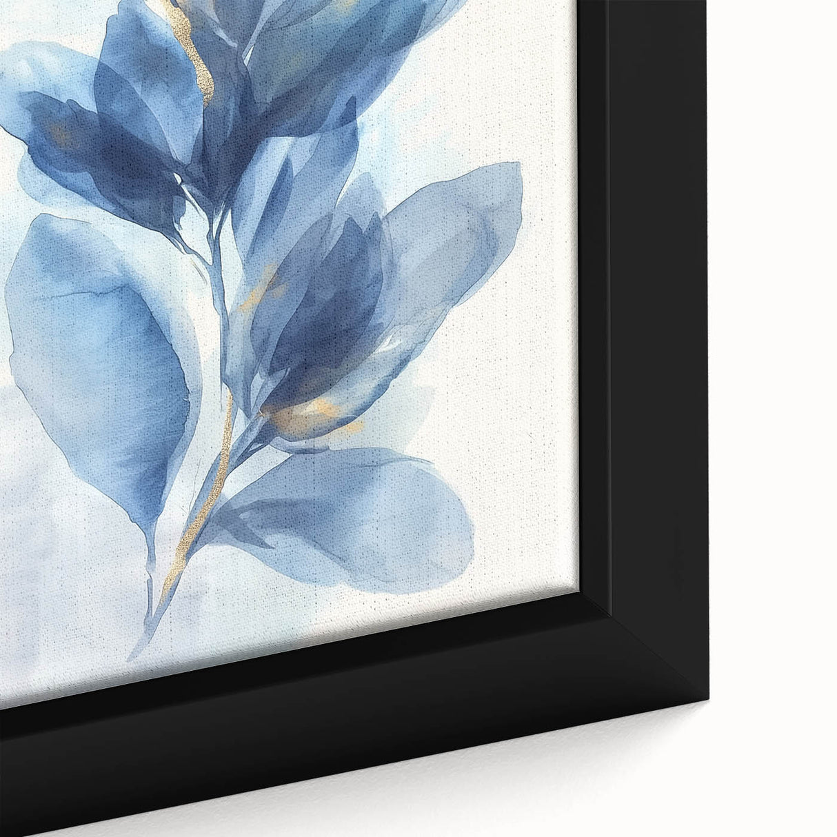 Acrylic Dining Room Artwork – Blue Botanical Framed Wall Print