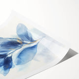 Acrylic Dining Room Artwork – Blue Botanical Framed Wall Print