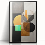 Framed abstract minimalist wall art featuring a striking black acrylic design, perfect for modern decor, displayed against a neutral background for enhanced visual appeal.