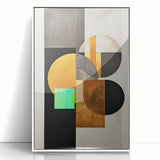 Framed minimalist wall art in an abstract design featuring soft white hues, displayed from the front to highlight its sleek, modern aesthetic. Perfect for contemporary home decor.