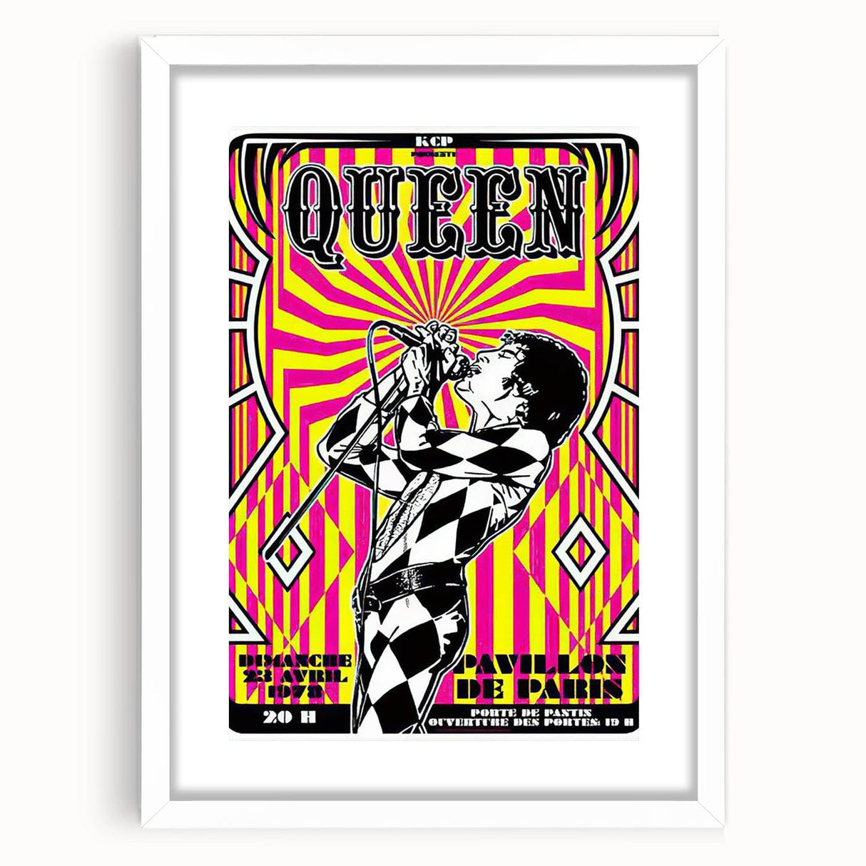 Queen Retro Poster Art - Bold Graphic Concert Print - Vintage Style