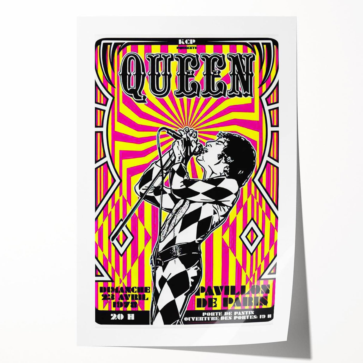 Queen Retro Poster Art - Bold Graphic Concert Print - Vintage Style