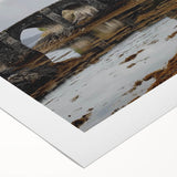 Stunning rolled canvas artwork depicting a picturesque landscape with a majestic castle, featuring vibrant colors and intricate details, perfect for home decor.