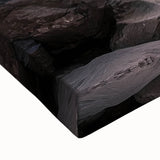 Close-up of a stretched canvas depicting vibrant cliffs and landscapes, showcasing rich colors and intricate textures, perfect for home decor. Ideal for nature lovers.