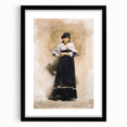 Romantic Art Prints: Young Woman with a Black Skirt - Timeless Portrait