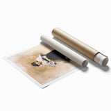 Romantic Art Prints: Young Woman with a Black Skirt - Timeless Portrait