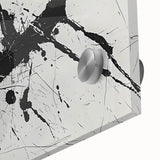 Abstract Black and White Paint Splatter Wall Art – Framed & Canvas