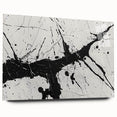 Abstract Black and White Paint Splatter Wall Art – Framed & Canvas