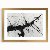 Abstract Black and White Paint Splatter Wall Art – Framed & Canvas
