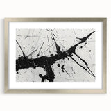 Abstract Black and White Paint Splatter Wall Art – Framed & Canvas