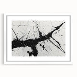Abstract Black and White Paint Splatter Wall Art – Framed & Canvas