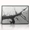 Abstract Black and White Paint Splatter Wall Art – Framed & Canvas