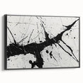 Abstract Black and White Paint Splatter Wall Art – Framed & Canvas