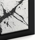 Abstract Black and White Paint Splatter Wall Art – Framed & Canvas