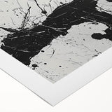 Abstract Black and White Paint Splatter Wall Art – Framed & Canvas