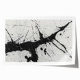 Abstract Black and White Paint Splatter Wall Art – Framed & Canvas