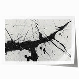 Abstract Black and White Paint Splatter Wall Art – Framed & Canvas