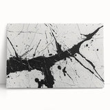 Abstract Black and White Paint Splatter Wall Art – Framed & Canvas