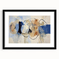 Modern Office Wall Art - Blue & Beige Abstract Corporate Decor