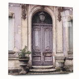 Large abstract wall art of a French door design on acrylic glass, ideal for dining room or bedroom decor.