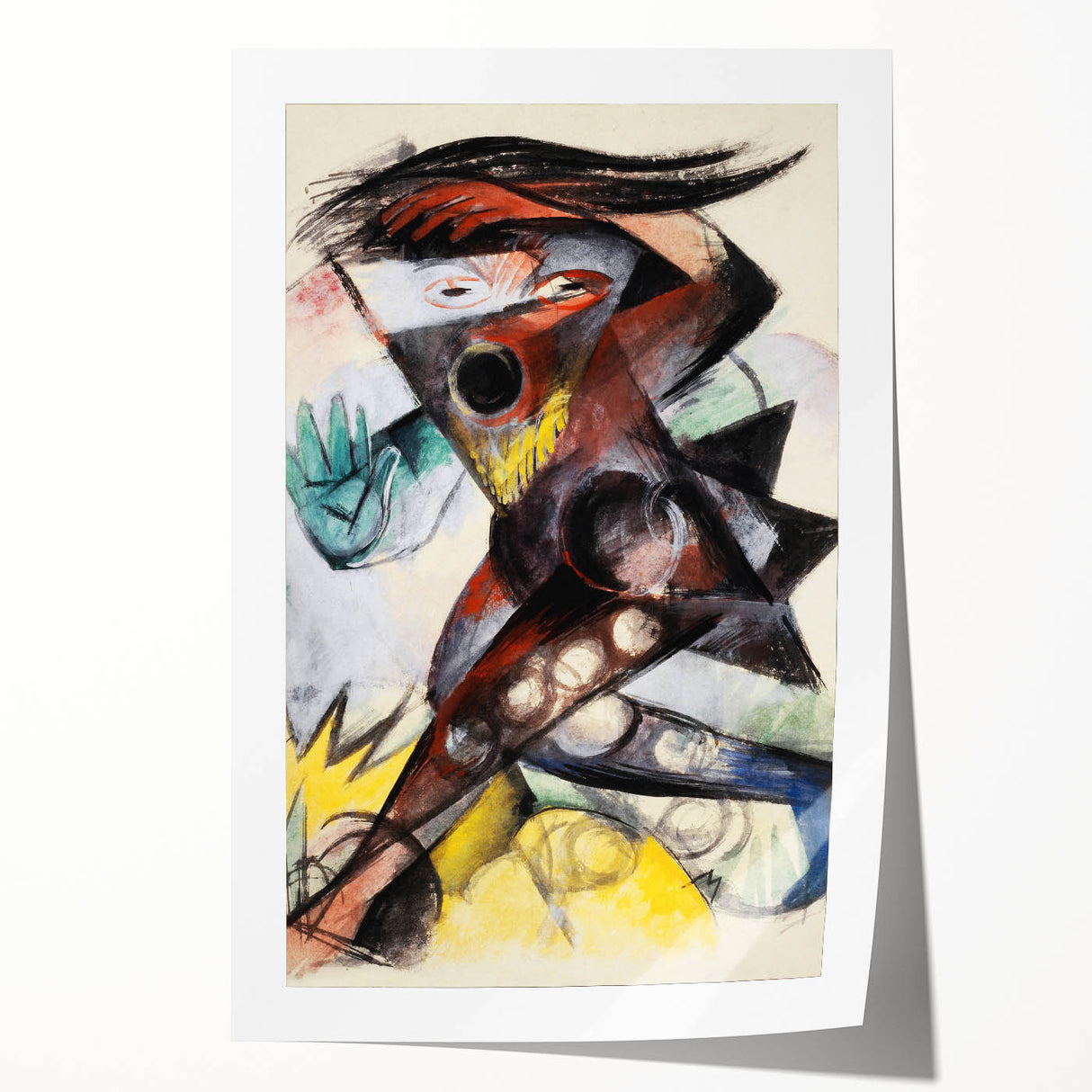 Expressionist Caliban Art – Bold Abstract Tempest Canvas Wall Art