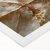 Rolled canvas artwork showcasing a vibrant floral and botanical design with intricate leaves, ideal for home decor, presented in a protective cardboard tube.