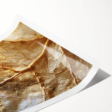 Vibrant rolled wall art print showcasing a botanical design with colorful flowers and leaves, elegantly packaged in a protective cardboard tube for shipping.