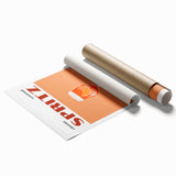 Extra large rolled print featuring a floral art design in pastel shades.