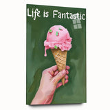 Large abstract wall art on acrylic glass featuring swirling blue and gray tones, ideal for bedroom or dining room decor.