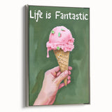 Landscape art painting featuring a colorful abstract design on a black background, printed on framed canvas.