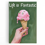 Large black and white stretched canvas featuring a minimalist design of kitchen utensils, ideal for kitchen wall art.