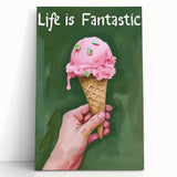 Large black and white stretched canvas featuring inspirational culinary quotes, ideal for kitchen wall art.