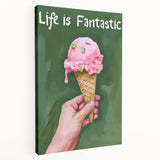 Large canvas print featuring a variety of colorful fruits and vegetables, ideal for kitchen wall art.