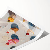 Extra large wall art featuring line art flowers in black and white on a rolled print, suitable for large living room spaces.