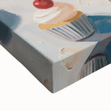 Black and white close-up of pastries on stretched canvas, suitable for bedroom wall art in a large format.