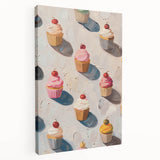 Large canvas print featuring an assortment of colorful pastries, ideal for kitchen wall art.