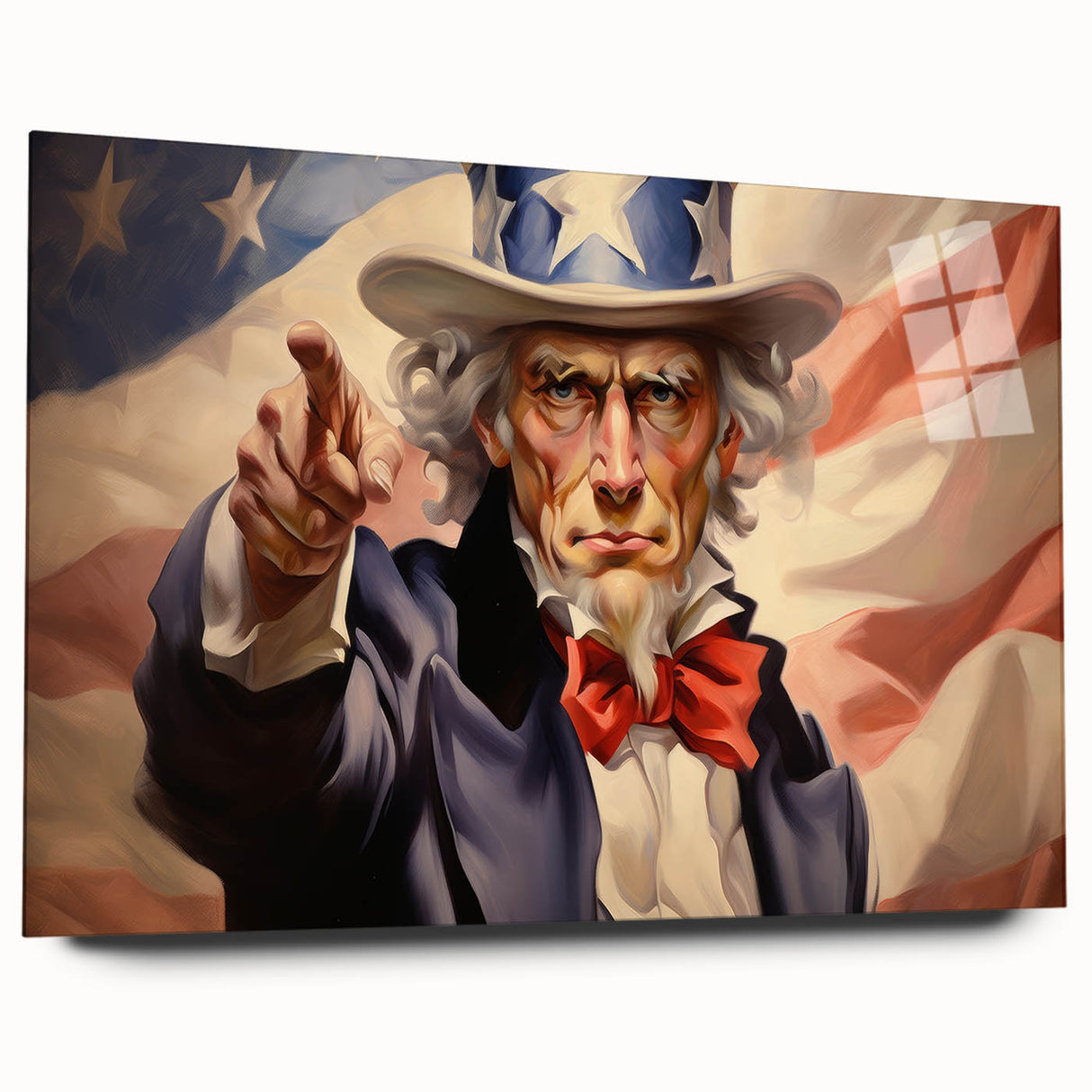Uncle Sam Patriotic Art - 4th of July Wall Art Oil Painting