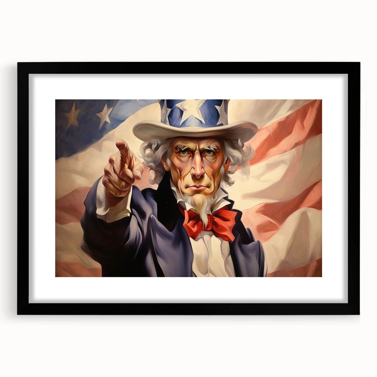 Uncle Sam Patriotic Art - 4th of July Wall Art Oil Painting
