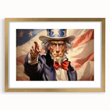 Uncle Sam Patriotic Art - 4th of July Wall Art Oil Painting