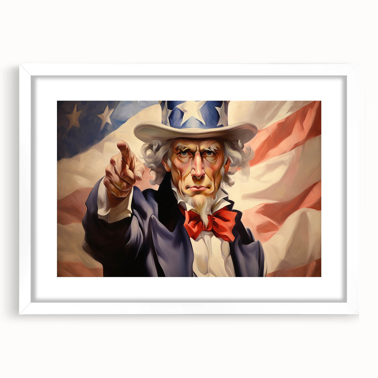 Uncle Sam Patriotic Art - 4th of July Wall Art Oil Painting