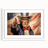Uncle Sam Patriotic Art - 4th of July Wall Art Oil Painting